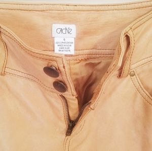 Cache' sz 6 Bootcut Butterscotch Leather pants